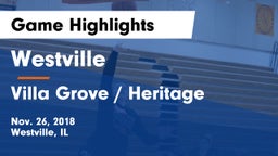 Westville  vs Villa Grove / Heritage Game Highlights - Nov. 26, 2018