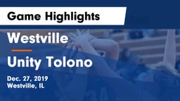 Westville  vs Unity Tolono Game Highlights - Dec. 27, 2019
