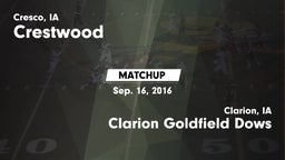 Matchup: Crestwood High vs. Clarion Goldfield Dows  2016
