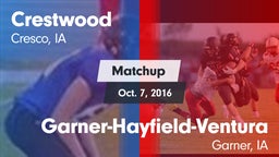 Matchup: Crestwood High vs. Garner-Hayfield-Ventura  2016