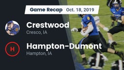 Recap: Crestwood  vs. Hampton-Dumont  2019