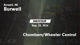 Matchup: Burwell vs. Chambers/Wheeler Central 2016