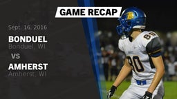 Recap: Bonduel  vs. Amherst  2016