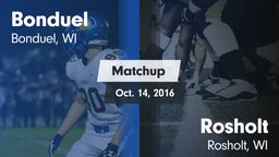 Matchup: Bonduel vs. Rosholt  2016