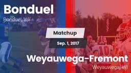 Matchup: Bonduel vs. Weyauwega-Fremont  2017