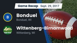 Recap: Bonduel  vs. Wittenberg-Birnamwood  2017
