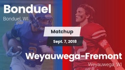 Matchup: Bonduel vs. Weyauwega-Fremont  2018