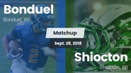 Matchup: Bonduel vs. Shiocton  2018