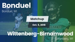 Matchup: Bonduel vs. Wittenberg-Birnamwood  2018