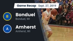 Recap: Bonduel  vs. Amherst  2019