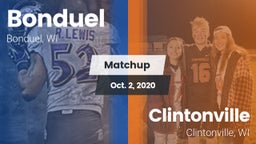 Matchup: Bonduel vs. Clintonville  2020