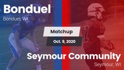 Matchup: Bonduel vs. Seymour Community  2020