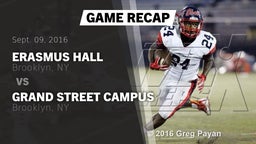 Recap: Erasmus Hall  vs. Grand Street Campus  2016