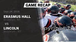 Recap: Erasmus Hall  vs. Lincoln  2016