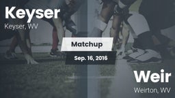 Matchup: Keyser vs. Weir  2016