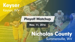 Matchup: Keyser vs. Nicholas County  2016