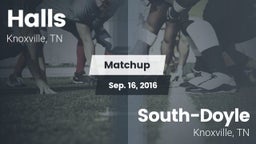Matchup: Halls vs. South-Doyle  2016