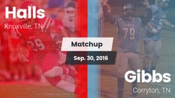 Matchup: Halls vs. Gibbs  2016