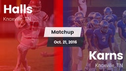 Matchup: Halls vs. Karns  2016