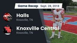 Recap: Halls  vs. Knoxville Central  2018