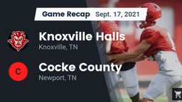Recap: Knoxville Halls  vs. Cocke County  2021