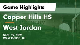 Copper Hills HS vs West Jordan  Game Highlights - Sept. 22, 2021
