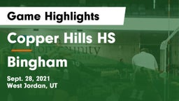 Copper Hills HS vs Bingham  Game Highlights - Sept. 28, 2021