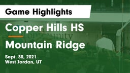 Copper Hills HS vs Mountain Ridge  Game Highlights - Sept. 30, 2021