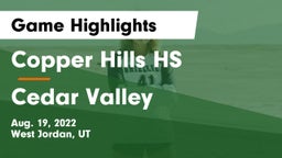 Copper Hills HS vs Cedar Valley  Game Highlights - Aug. 19, 2022