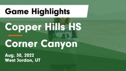 Copper Hills HS vs Corner Canyon  Game Highlights - Aug. 30, 2022