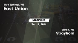 Matchup: East Union vs. Strayhorn  2016