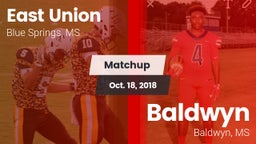 Matchup: East Union vs. Baldwyn  2018