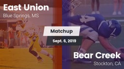 Matchup: East Union vs. Bear Creek  2019