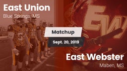 Matchup: East Union vs. East Webster  2019
