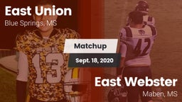 Matchup: East Union vs. East Webster  2020