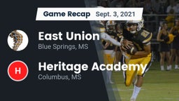 Recap: East Union  vs. Heritage Academy  2021