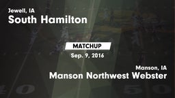 Matchup: South Hamilton vs. Manson Northwest Webster  2016