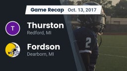 Recap: Thurston  vs. Fordson  2017