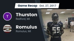 Recap: Thurston  vs. Romulus  2017