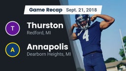 Recap: Thurston  vs. Annapolis  2018