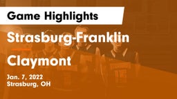 Strasburg-Franklin  vs Claymont  Game Highlights - Jan. 7, 2022