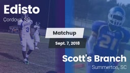 Matchup: Edisto vs. Scott's Branch  2018