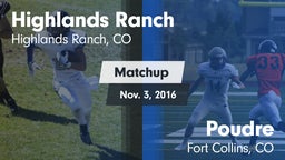 Matchup: Highlands Ranch vs. Poudre  2016