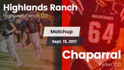 Matchup: Highlands Ranch vs. Chaparral  2017