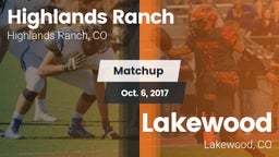 Matchup: Highlands Ranch vs. Lakewood  2017