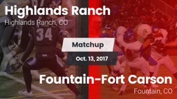 Matchup: Highlands Ranch vs. Fountain-Fort Carson  2017