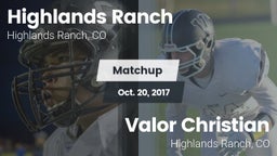 Matchup: Highlands Ranch vs. Valor Christian  2017