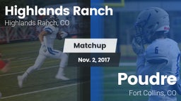 Matchup: Highlands Ranch vs. Poudre  2017