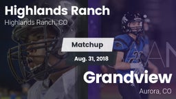 Matchup: Highlands Ranch vs. Grandview  2018
