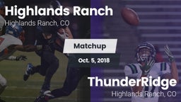 Matchup: Highlands Ranch vs. ThunderRidge  2018